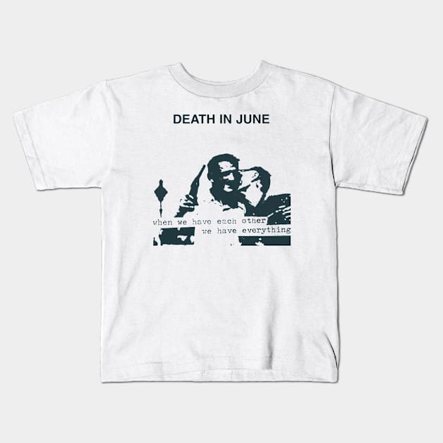 Death In June Original Aesthetic Tribute 〶 Kids T-Shirt by Terahertz'Cloth